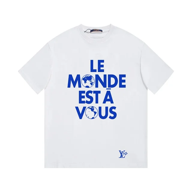 Louis Vuitton T-Shirts Short-Sleeve LV Logo Print product detail image 13