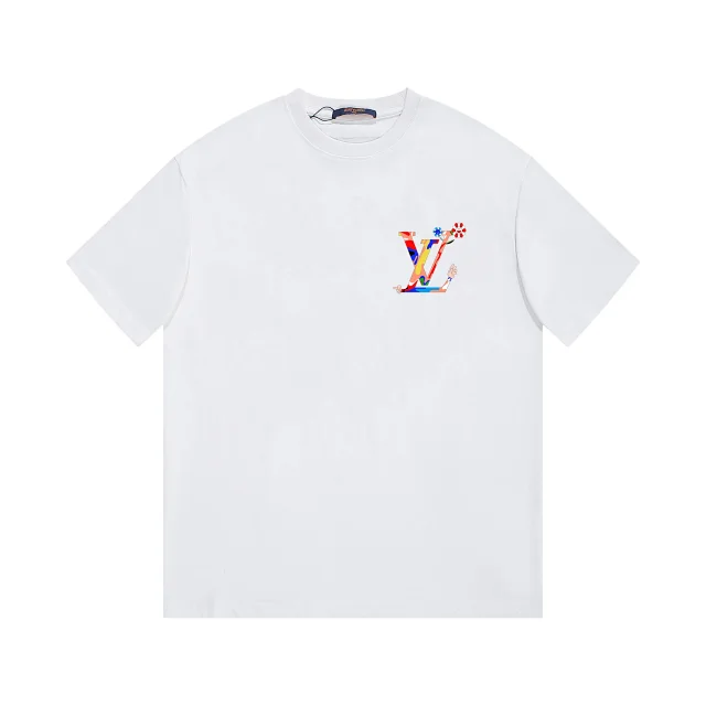 Louis Vuitton T-Shirts Short-Sleeve LV Logo Print product detail image 11
