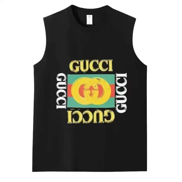 Gucci T-Shirts Sleeveless Logo Print product detail image 5