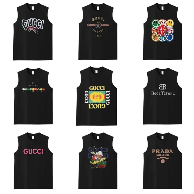 Gucci T-Shirts Sleeveless Logo Print product detail image 1