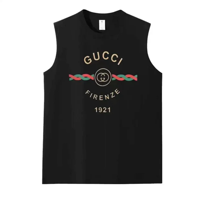 Gucci T-Shirts Sleeveless Logo Print product detail image 11