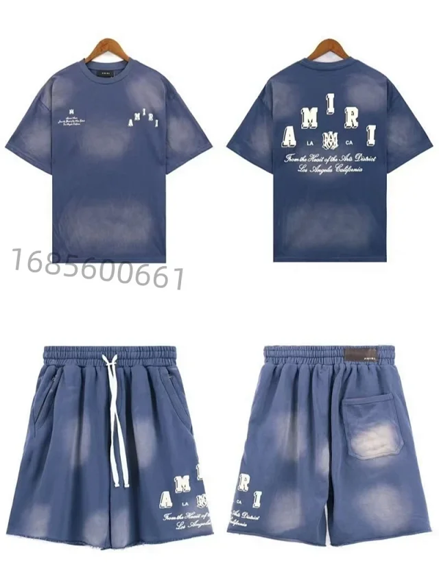 AMIRI Matching Sets Bleached Graphic T-Shirt and Shorts Set product detail image 11