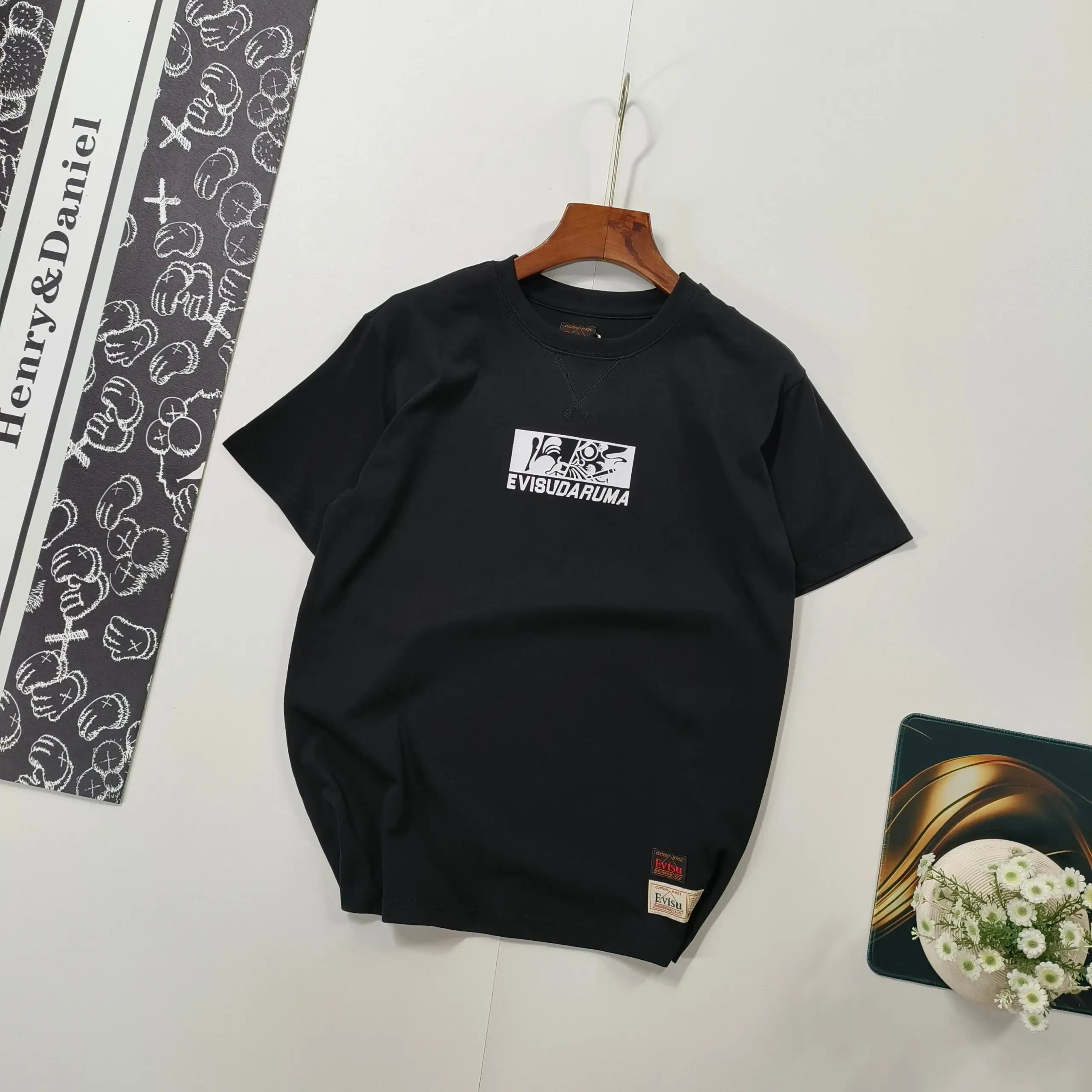 Evisu x Daruma Black Graphic Print T-Shirt - 13