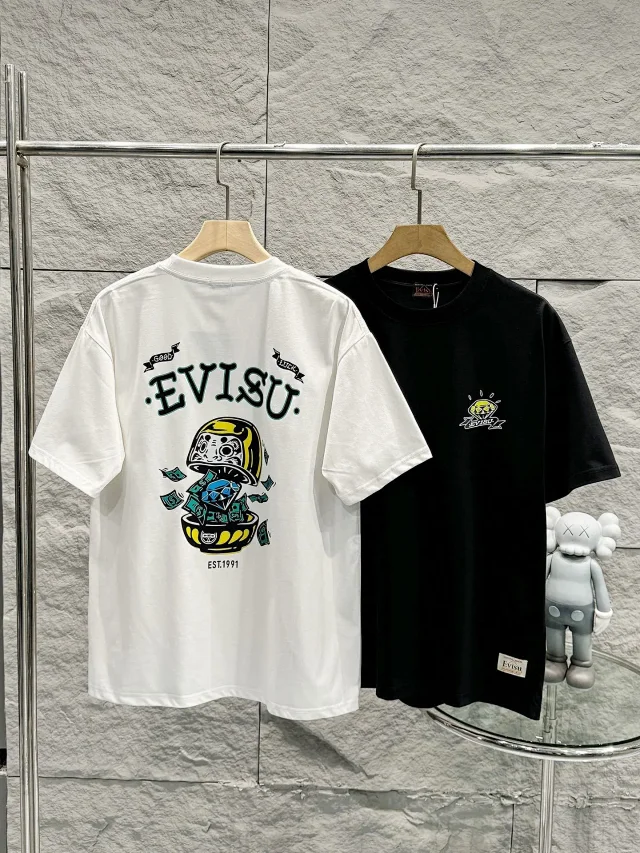 EVISU T-Shirts Loose-fit short-sleeve graphic logo T-shirt product detail image 14