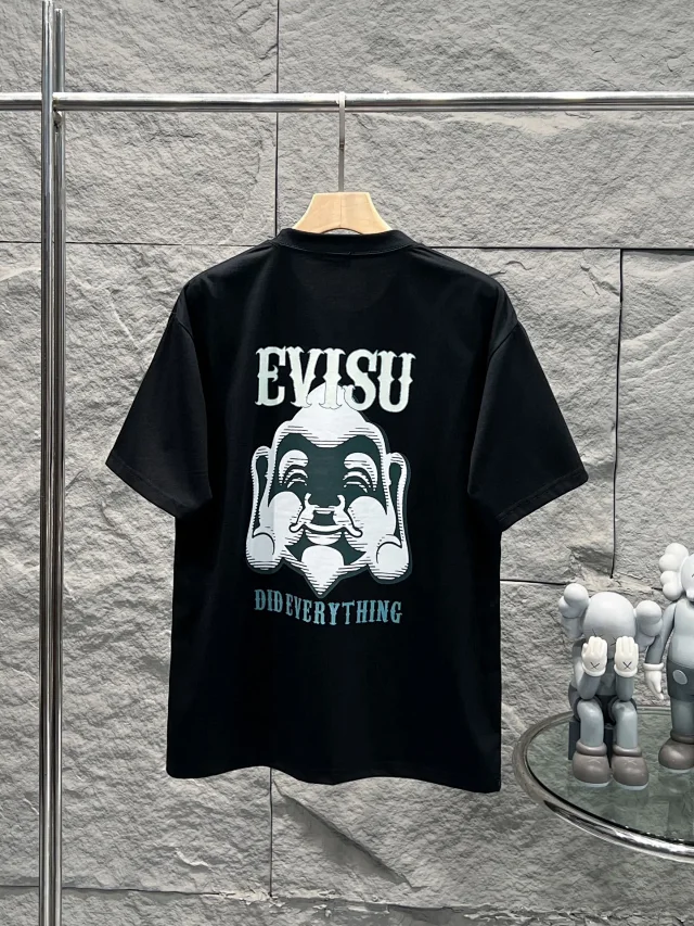 EVISU T-Shirts Loose-fit short-sleeve graphic logo T-shirt product detail image 11