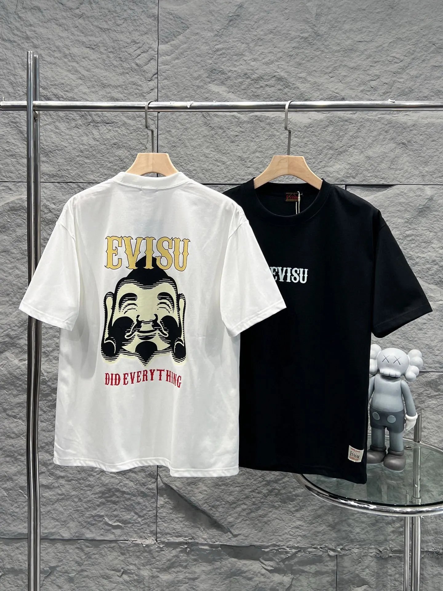 Evisu x Daruma Black Graphic Print T-Shirt - 14