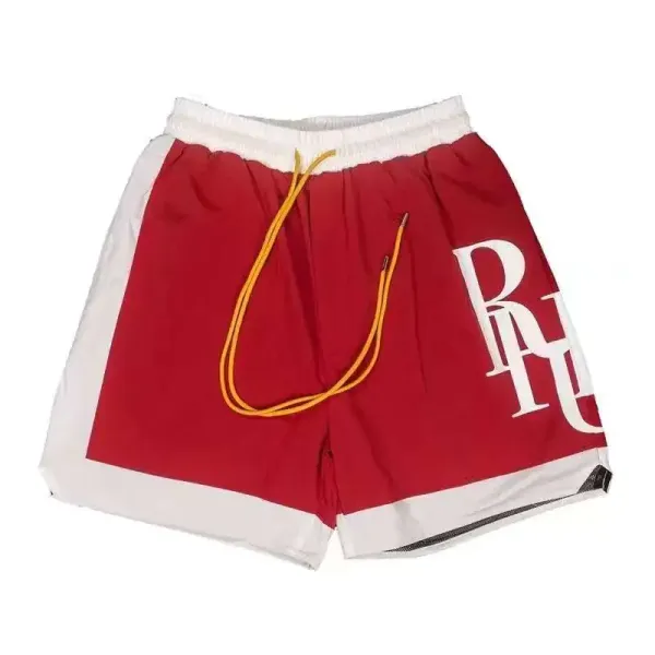 Rhude Palm Tree Embroidered Swim Shorts Brown Green - 11