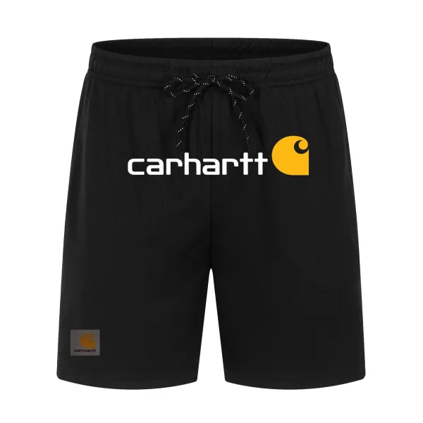 Carhartt Work In Progress Logo Shorts Black - 7