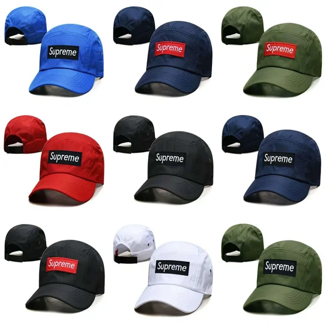 Supreme Hats Adjustable curved-brim cap with embroidered logo patch product detail image 1