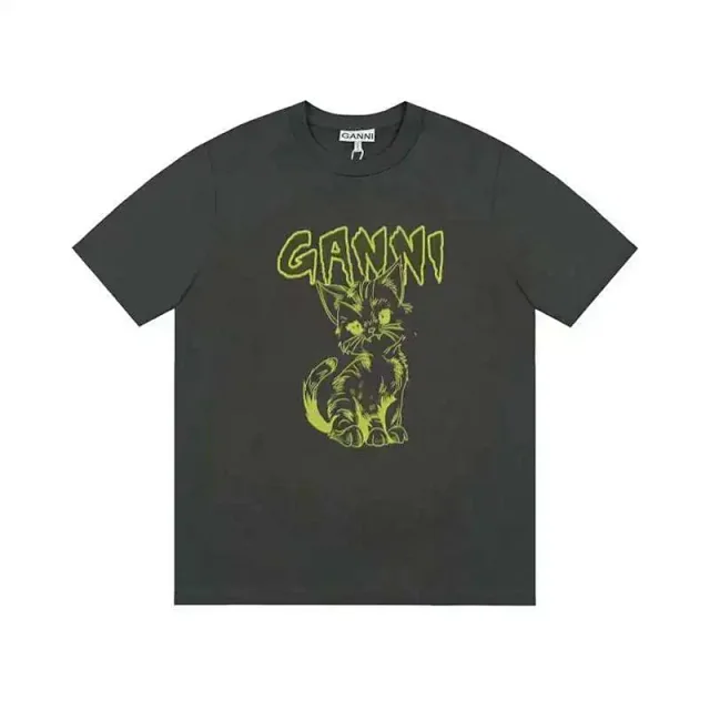 GANNI T-Shirts Graphic Print Short-Sleeve T-Shirt product detail image 12