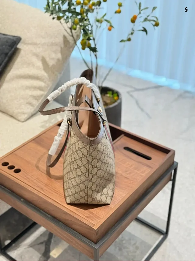 Gucci Handbags GG Monogram Web Stripe Tote product detail image 6