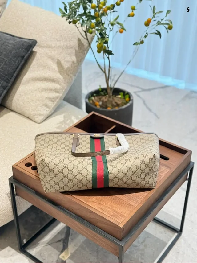 Gucci Handbags GG Monogram Web Stripe Tote product detail image 9