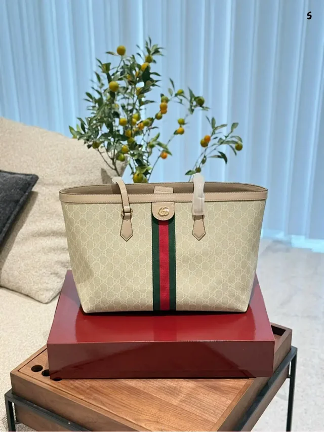 Gucci Handbags GG Monogram Web Stripe Tote product detail image 2