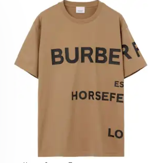 Burberry Horseferry Khaki Logo Cotton T-Shirt