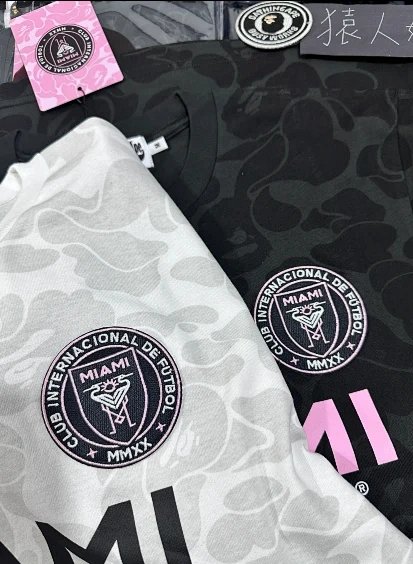 A Bathing Ape x Inter Miami CF Camo Jersey Set Black / Pink Casual Set product detail 16 in Litbuy spreadsheet finds