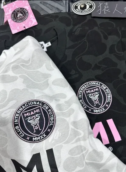 A Bathing Ape x Inter Miami CF Camo Jersey and Shorts Set White - 17