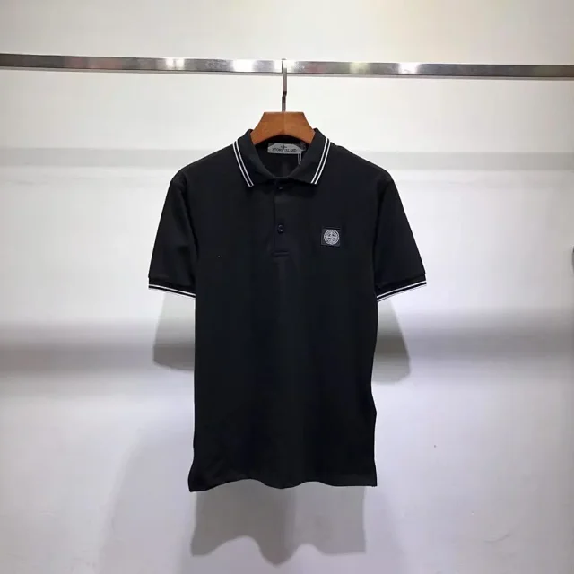 Stone Island Shirts Short-Sleeve Polo Shirt with Compass Badge product detail image 12