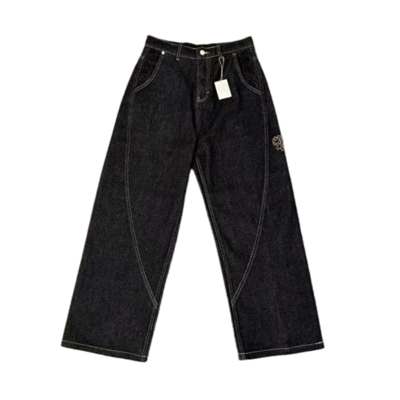 [DX209] American Retro Streetwear Design Baggy Wide-Leg Jeans