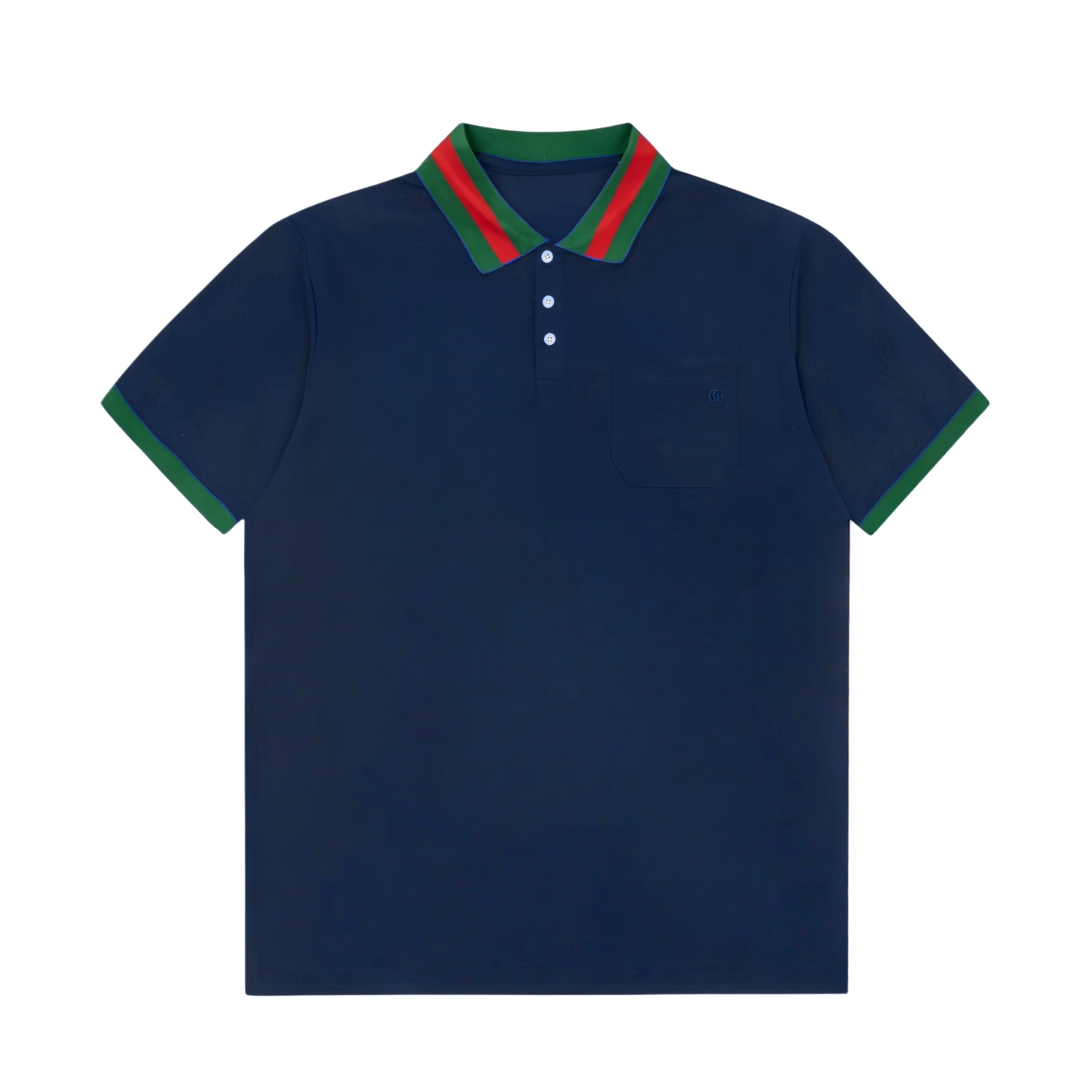 Gucci Shirts Short-Sleeve Polo Shirt with Striped Collar — 25
