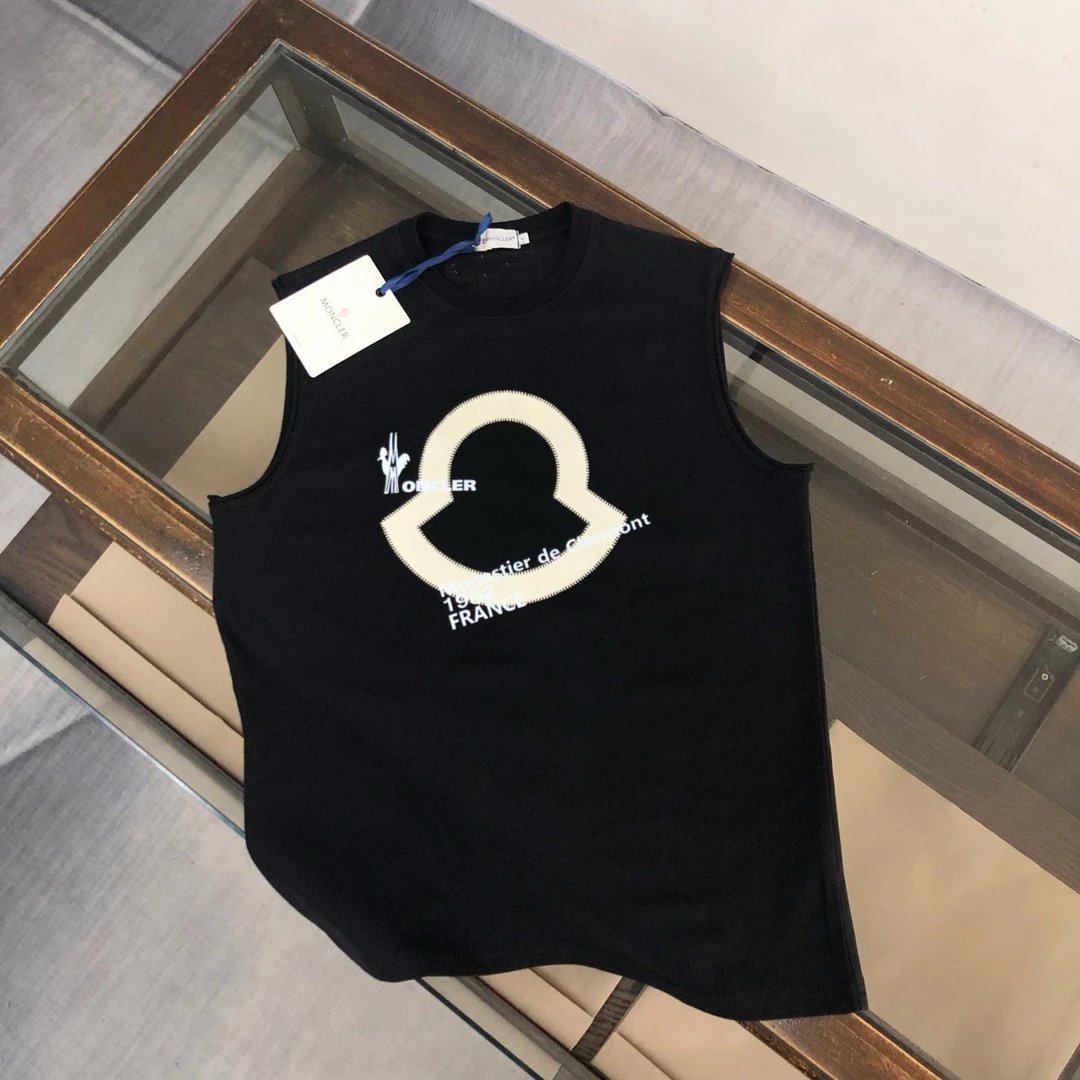 Moncler Vests Sleeveless Logo-Graphic Vest — 37