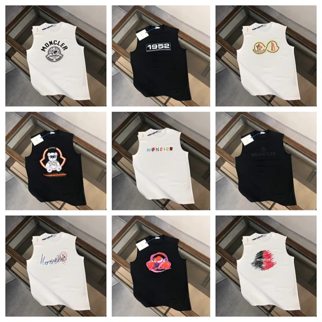Moncler Vests Sleeveless Logo-Graphic Vest product detail image 1