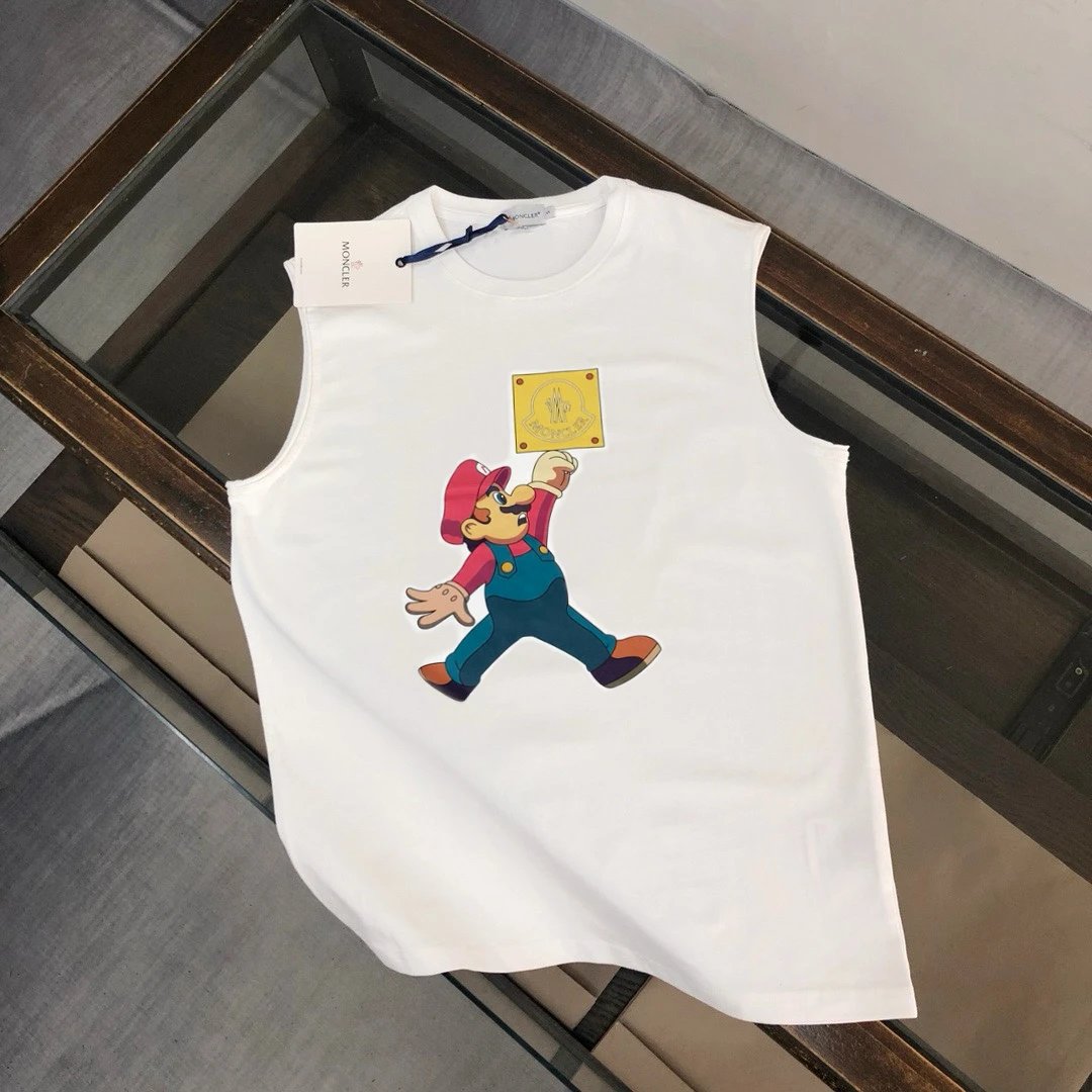 Moncler Vests Sleeveless Logo-Graphic Vest — 30