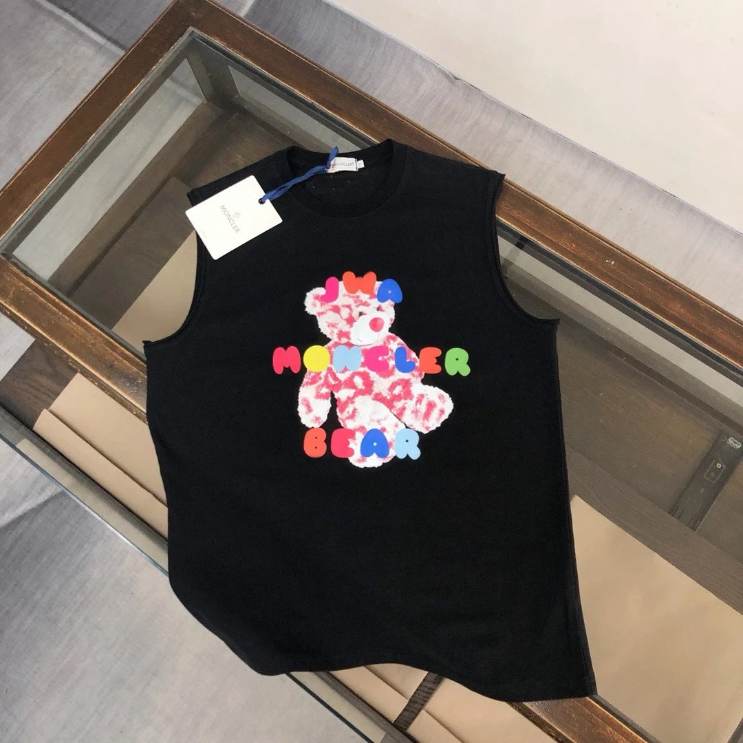 Moncler Vests Sleeveless Logo-Graphic Vest — 39