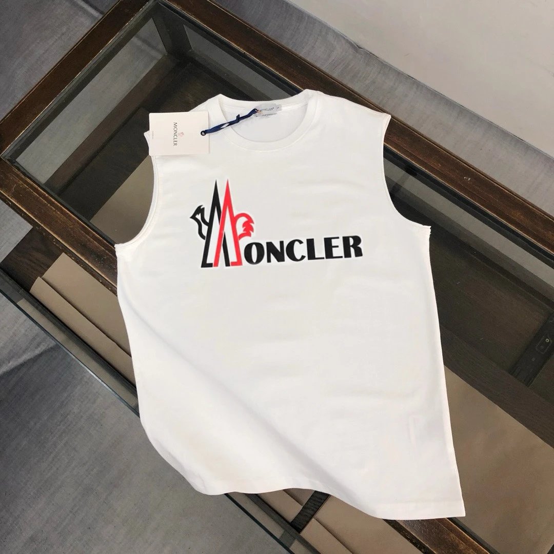 Moncler Vests Sleeveless Logo-Graphic Vest — 36