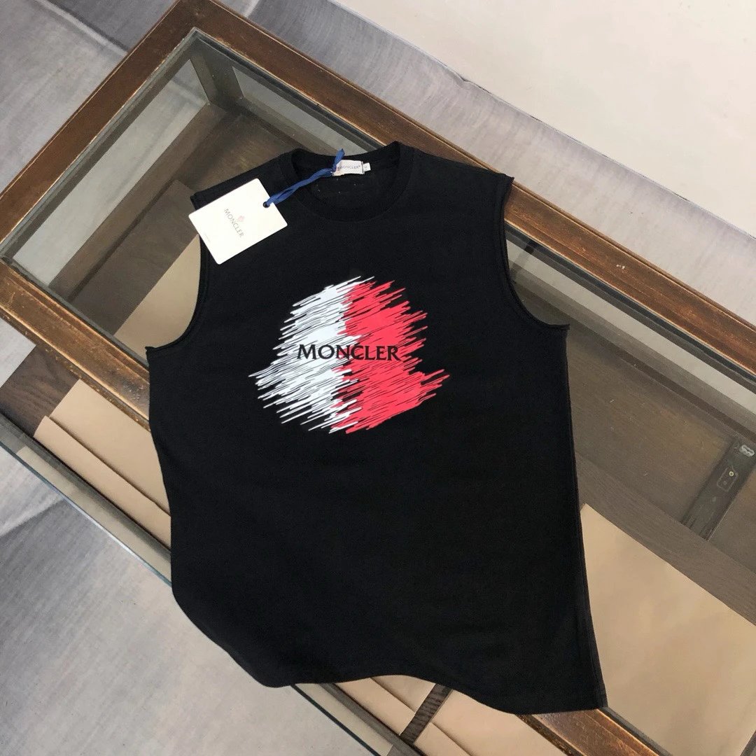 Moncler Vests Sleeveless Logo-Graphic Vest — 34