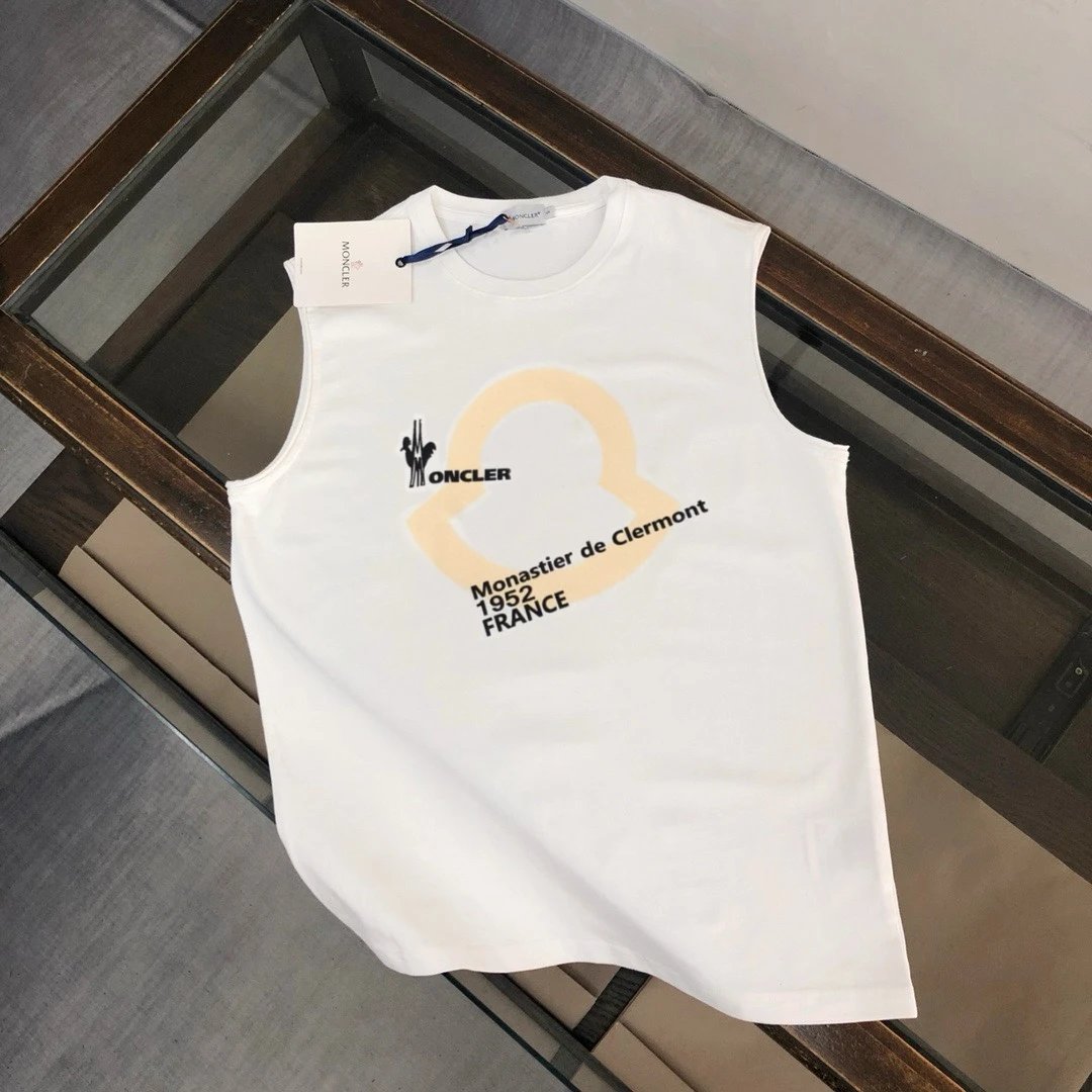 Moncler Vests Sleeveless Logo-Graphic Vest — 38
