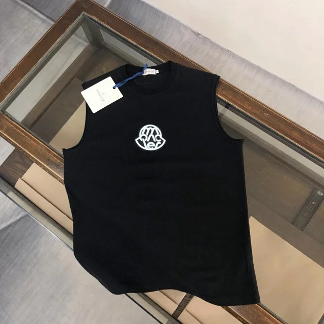 Moncler Vests Sleeveless Logo-Print Vest product detail image 14