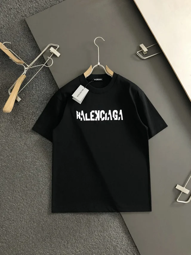 Balenciaga T-Shirts Short-Sleeve Graphic Logo product detail image 12
