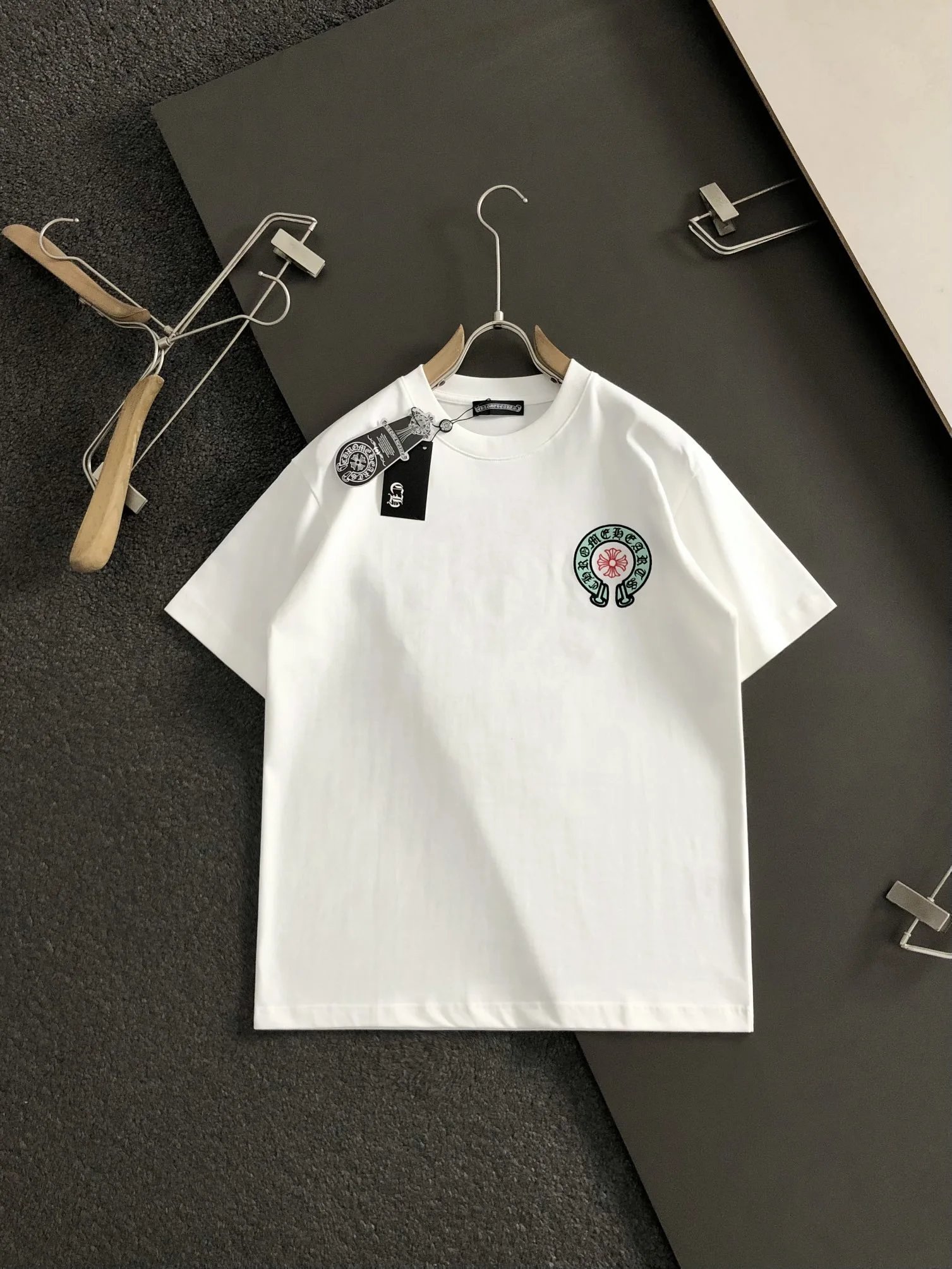 Chrome Hearts x Digital Pionker Circle Cross Embroidered Black T-Shirt - 15