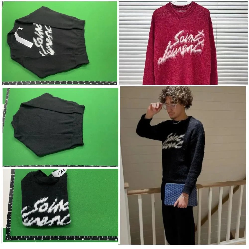 Saint Laurent Logo Knit Sweate