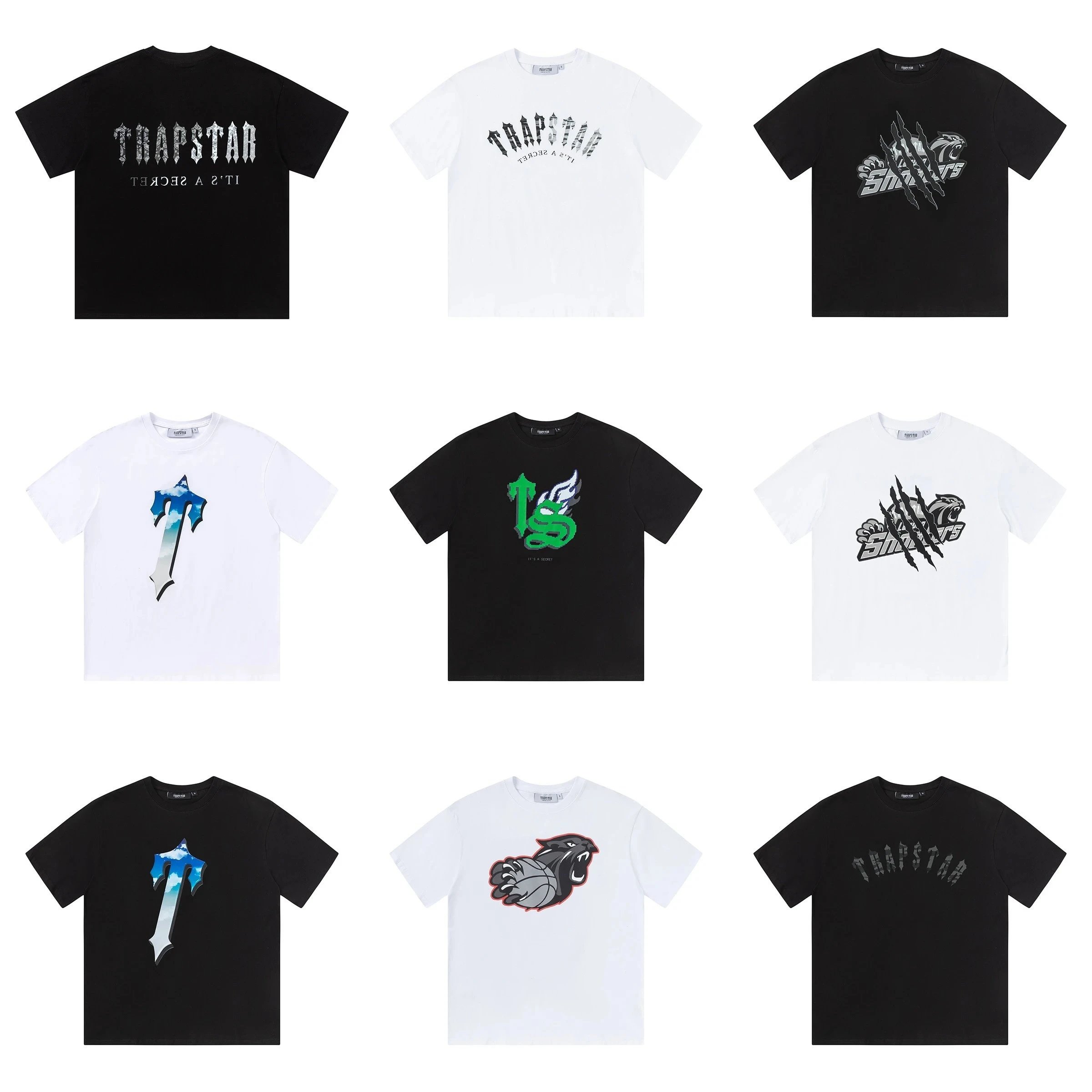 Trapstar Black and White Graphic T-Shirt Collection