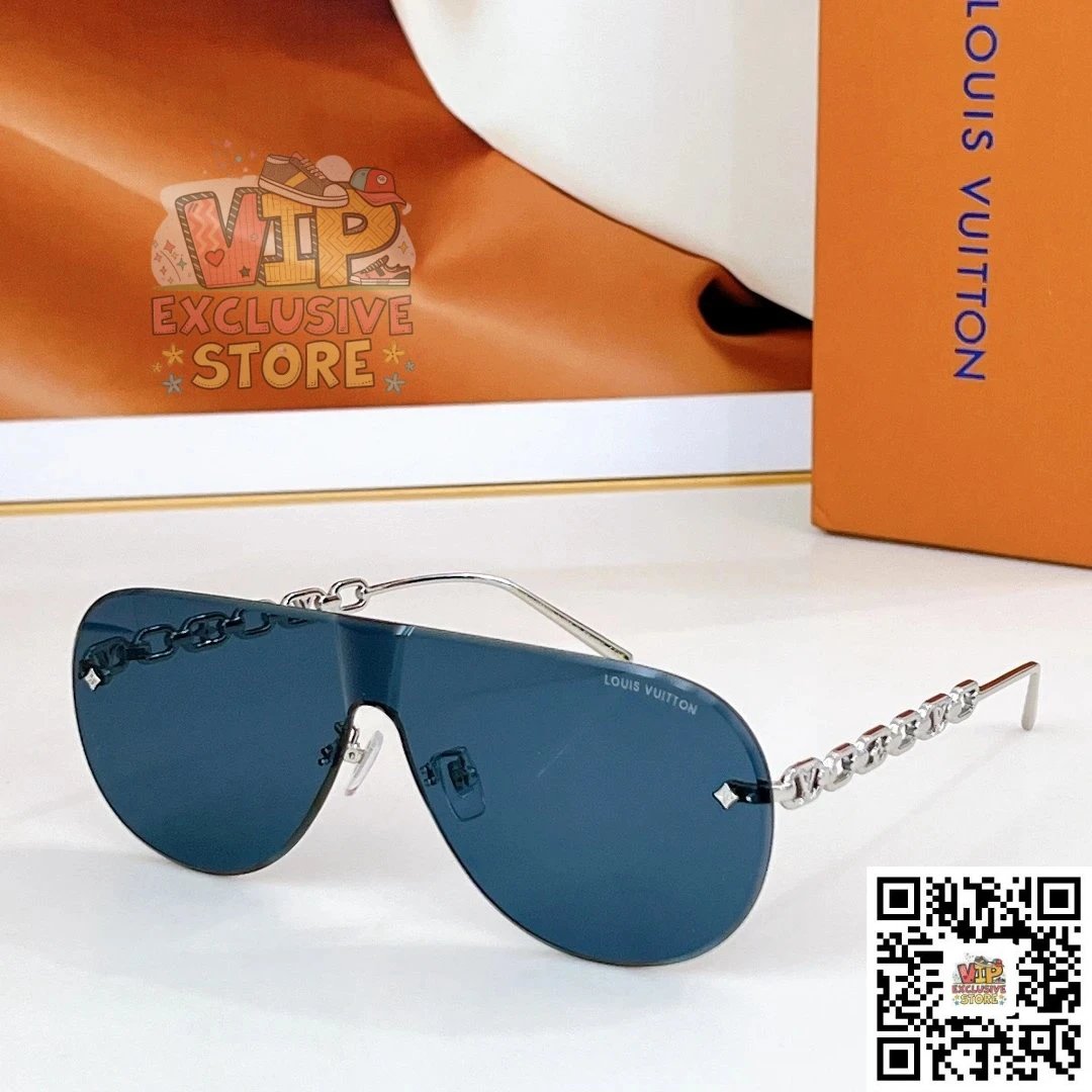 Louis Vuitton Chain Rimless Gradient Pink Purple Sunglasses - 4