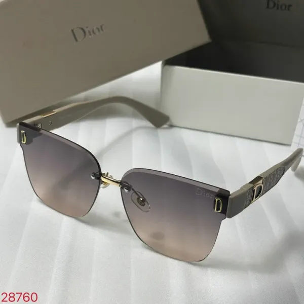 Miu Miu Gradient Green Gold-Trimmed Rimless Sunglasses - 11
