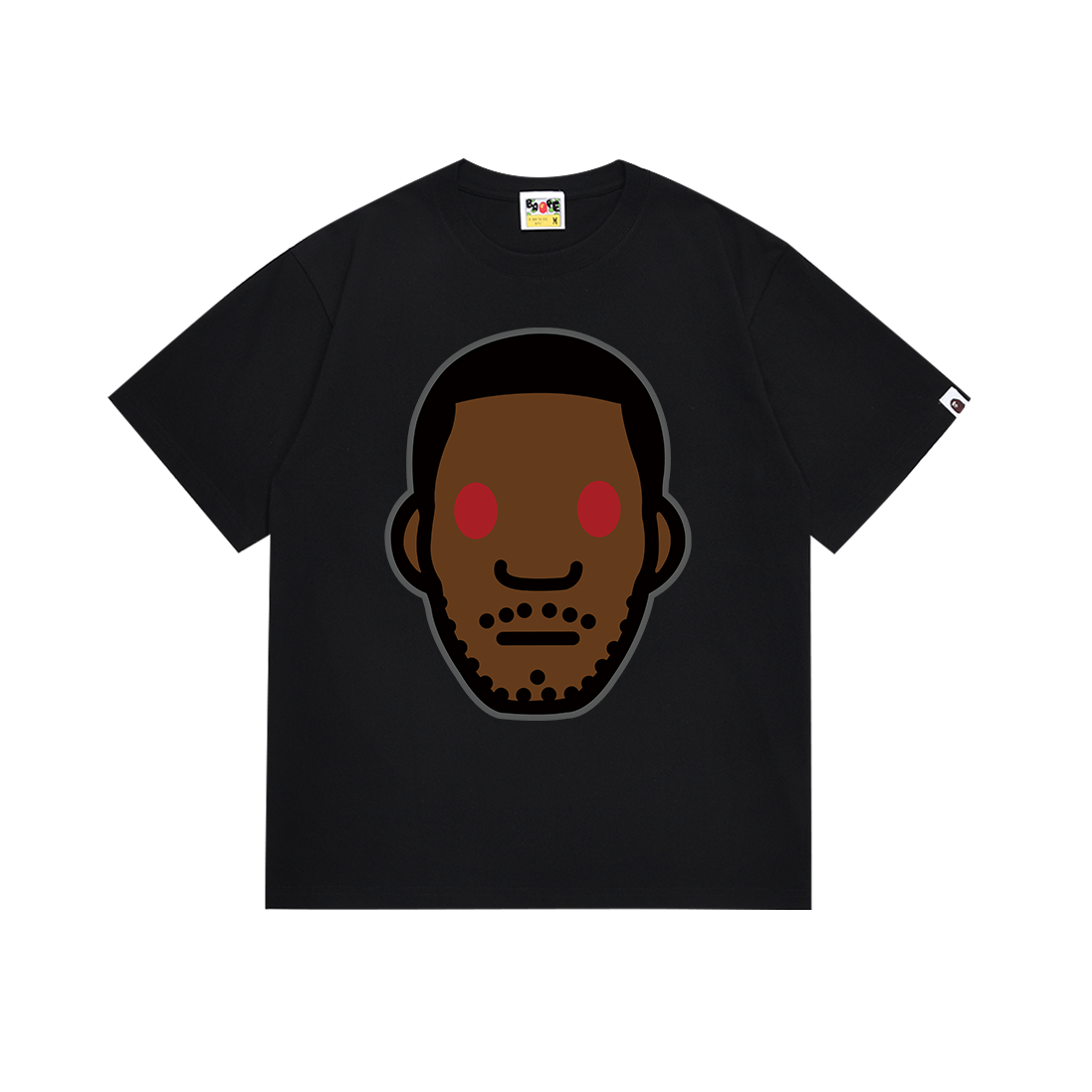 A Bathing Ape Face Graphic White T-Shirt - 4