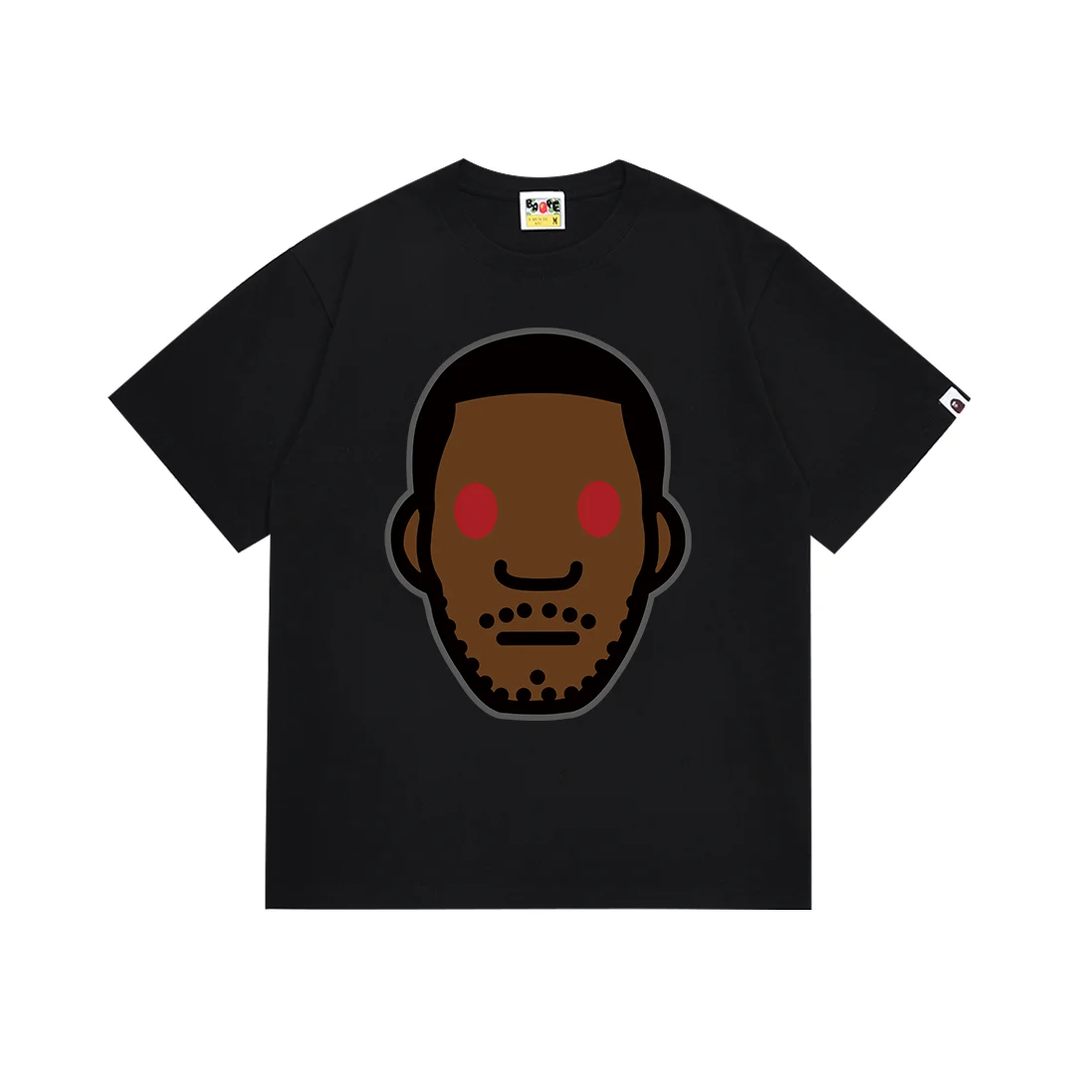 BAPE Player Head Portrait Print Black T-Shirt
