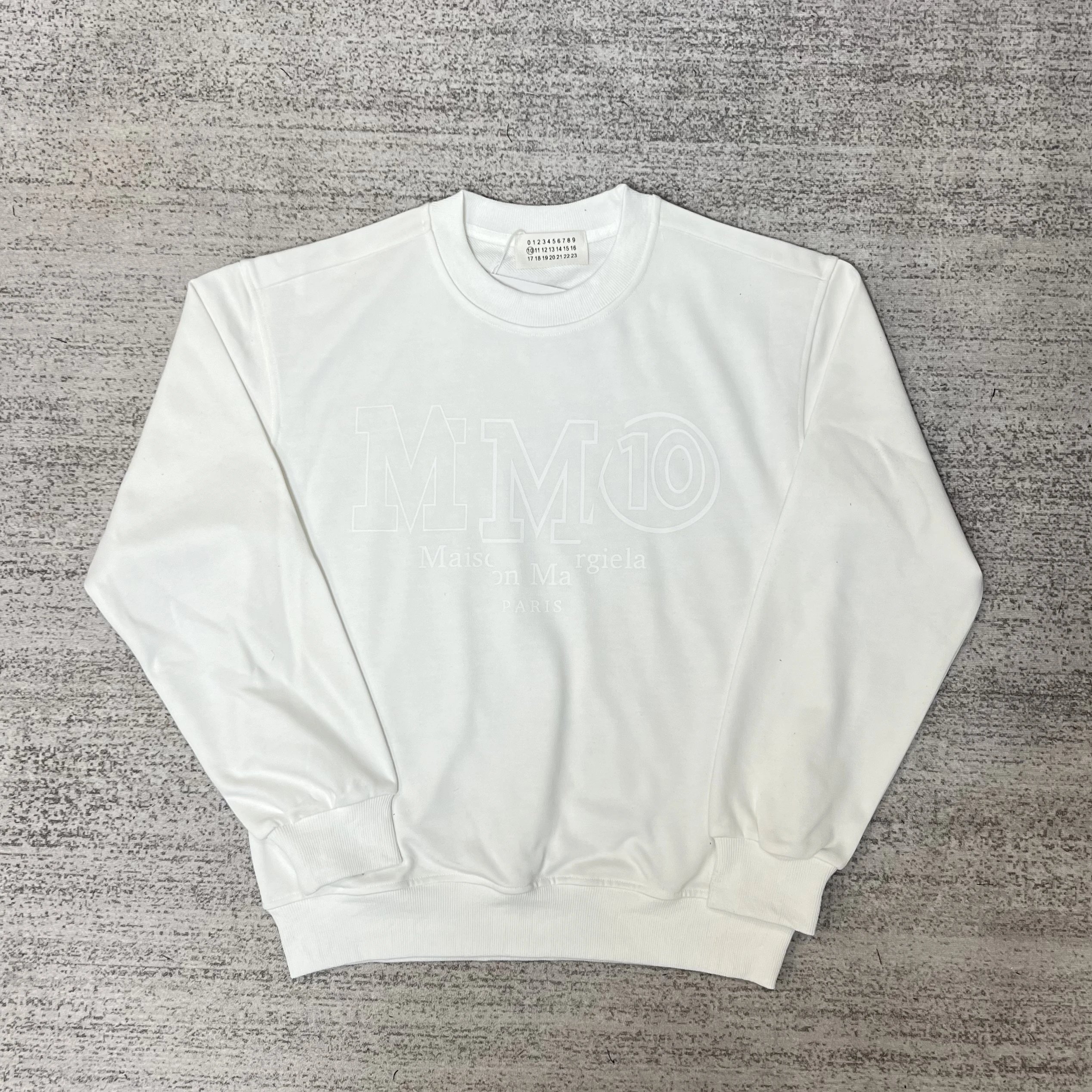 Supreme x Maison Margiela Number Grid Crewneck Black Hoodie - 41