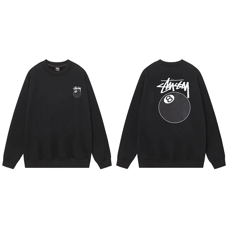 Stussy 8 Ball Crewneck Sweatshirt Black