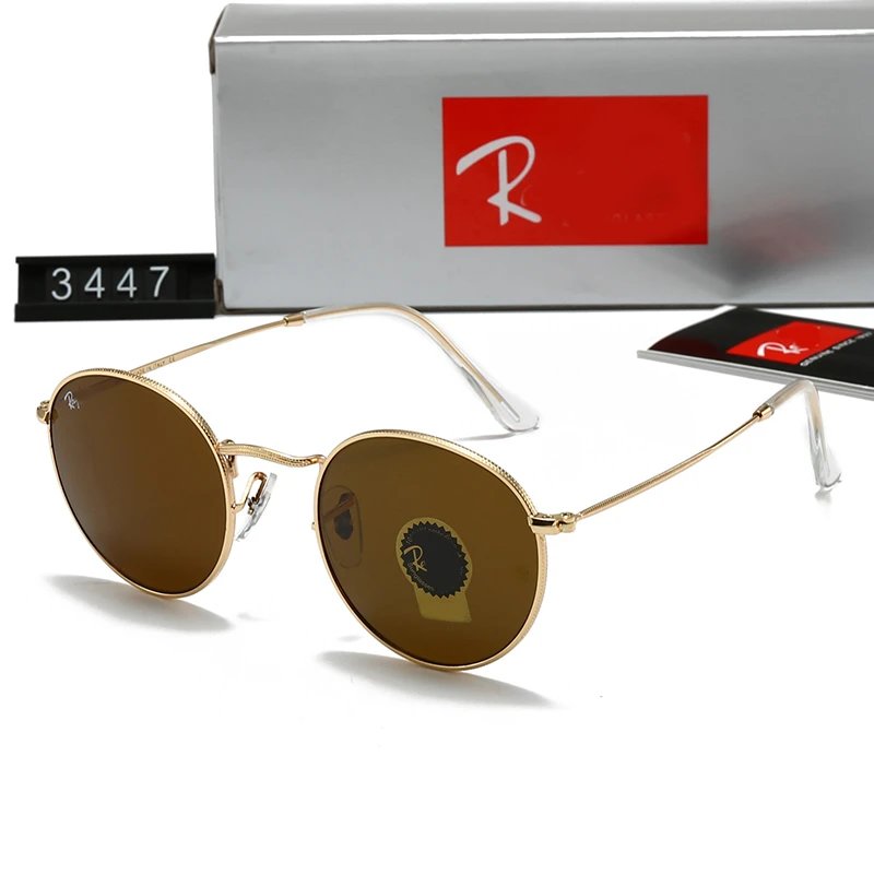Ray-Ban 7222 Square Sunglasses Black Frame Black Lens with Red Tips