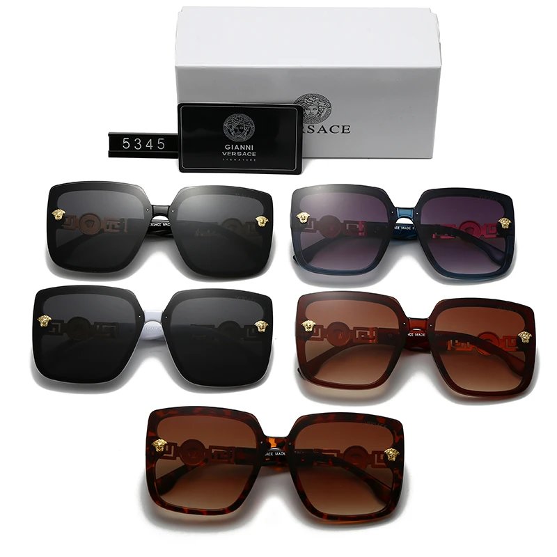 Versace Medusa Square Sunglasses White Black Gold - 7