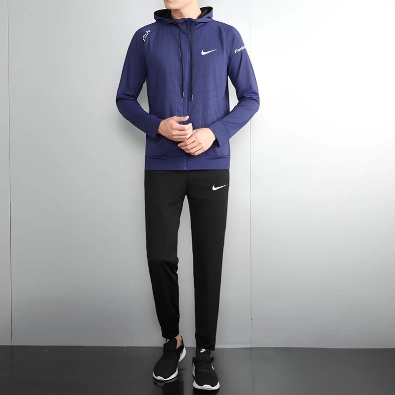 Nike Sportswear Tracksuit Navy Blue Black