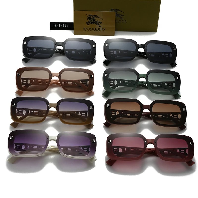 Burberry Square Frame Green Gradient Sunglasses - 8
