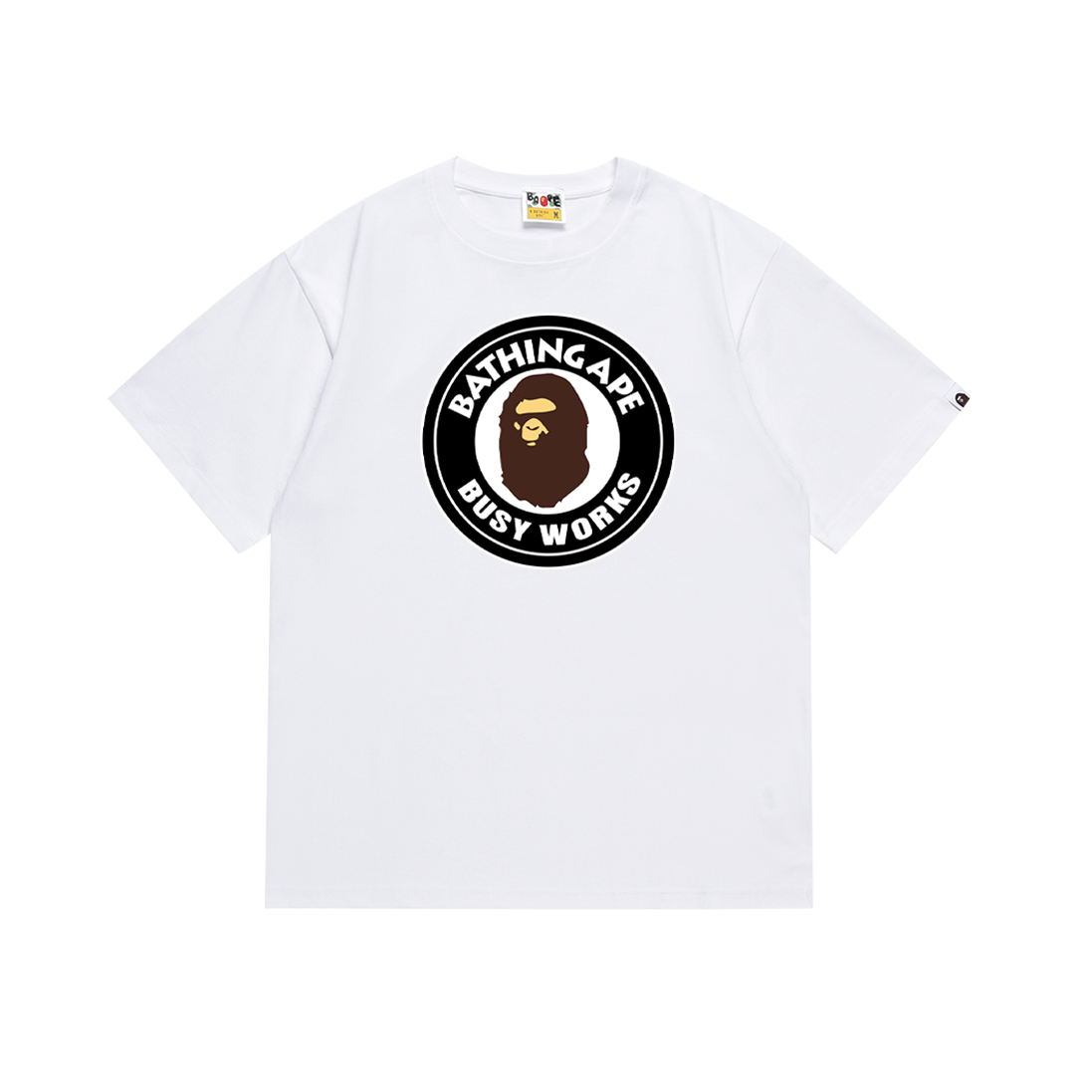 A Bathing Ape Face Graphic White T-Shirt - 6