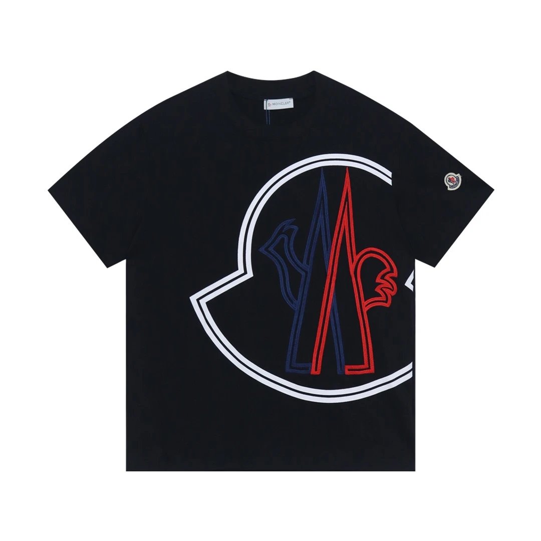 Moncler Large Logo Tee Black
