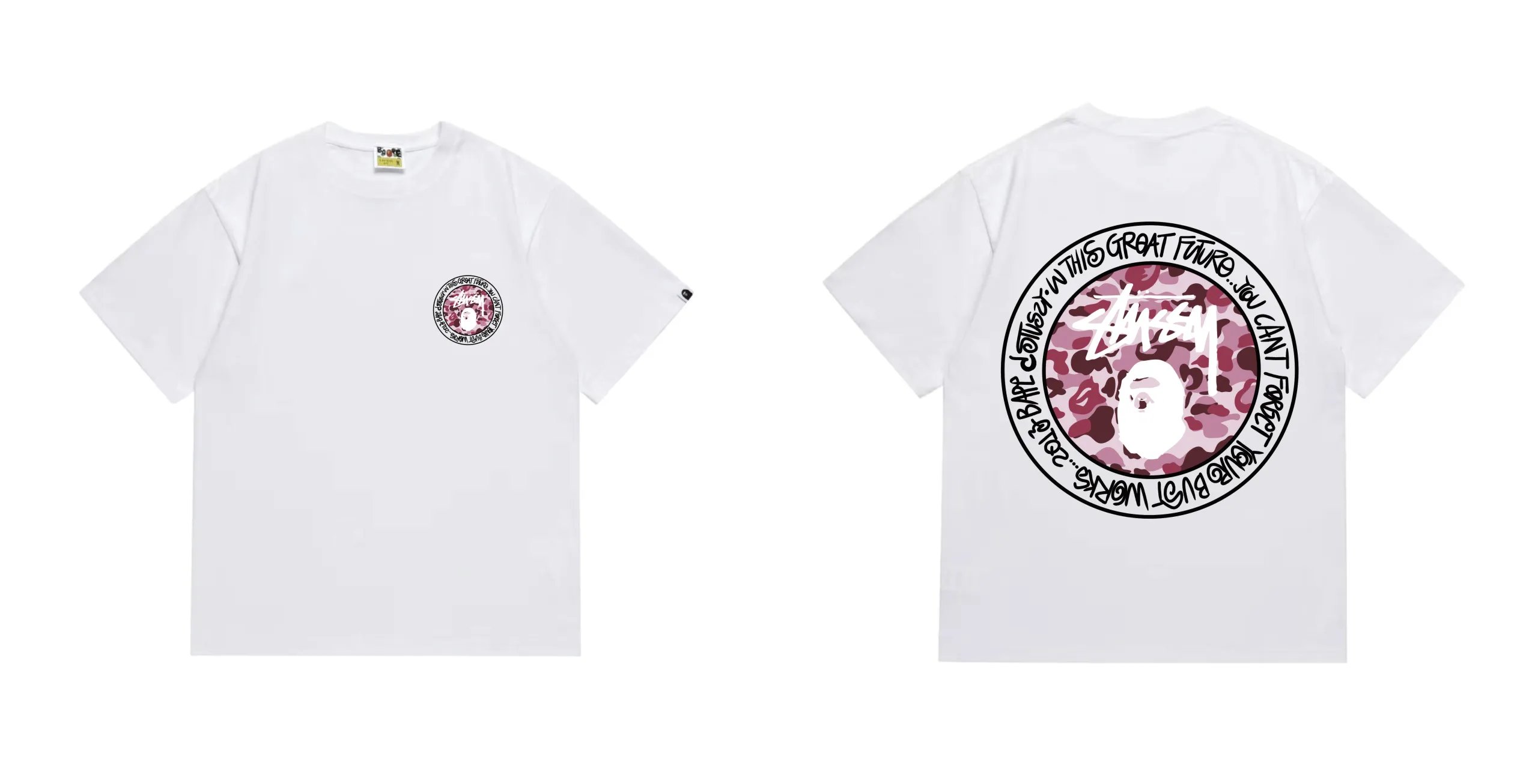 A Bathing Ape ABC Camo Logo Purple T-Shirt - 7