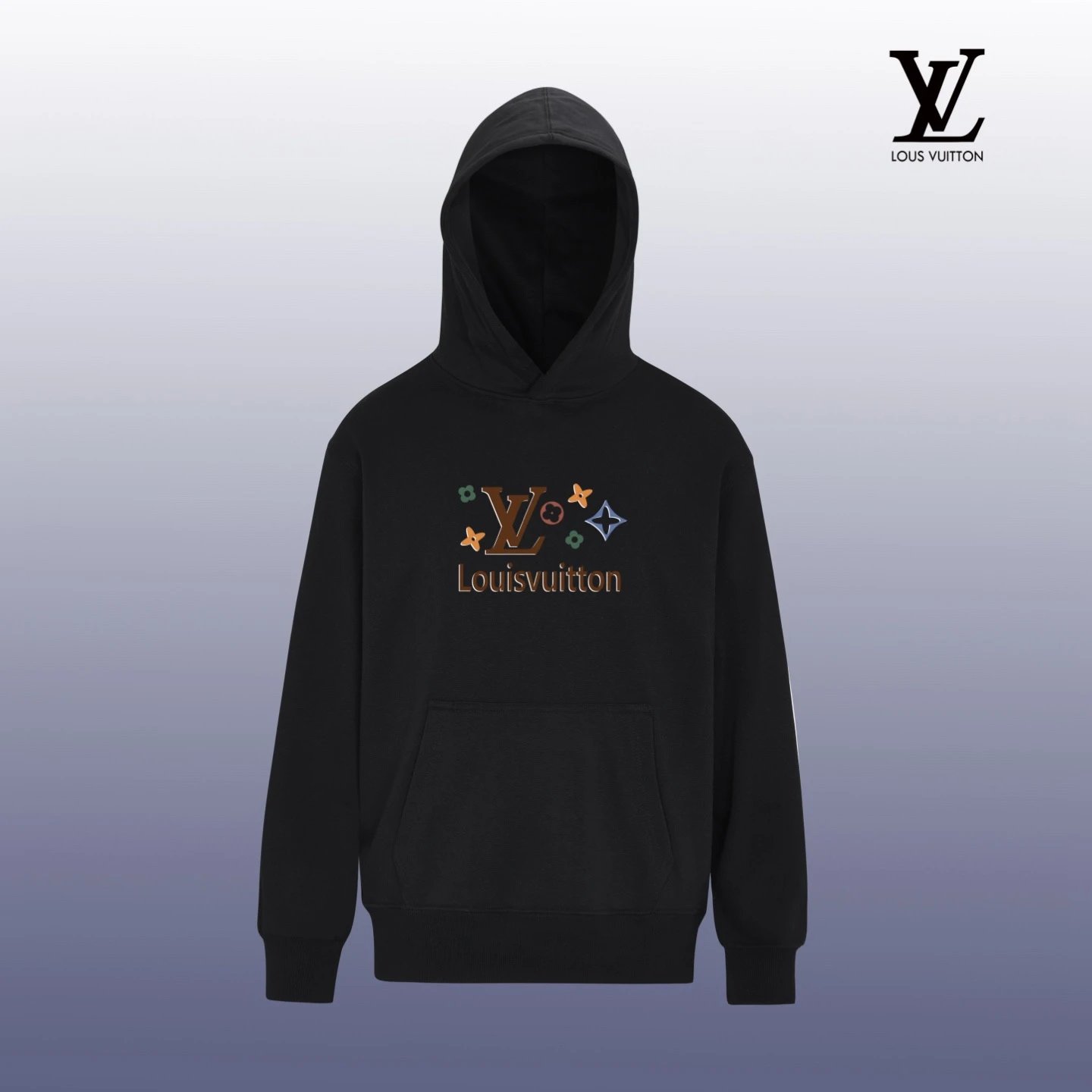 Louis Vuitton Snake Print Hoodie Black - 12