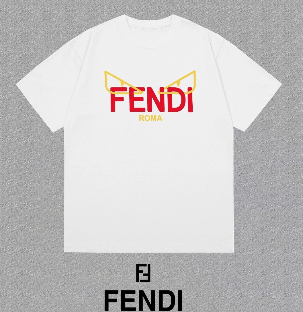 Fendi Monster Eyes Roma Tee White Red Yellow
